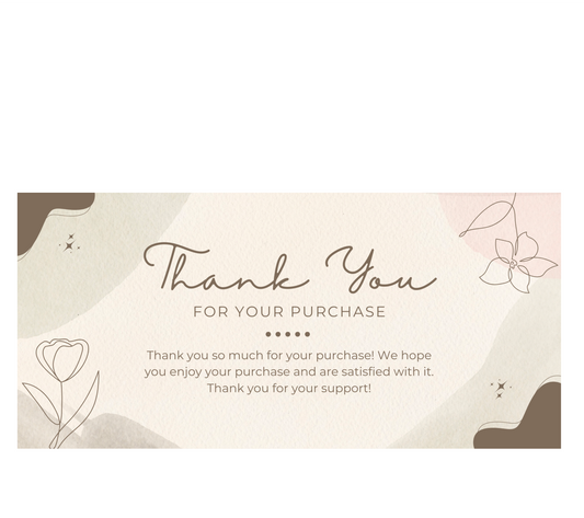 Thank You Cards Option 12 ( 10 Pieces )